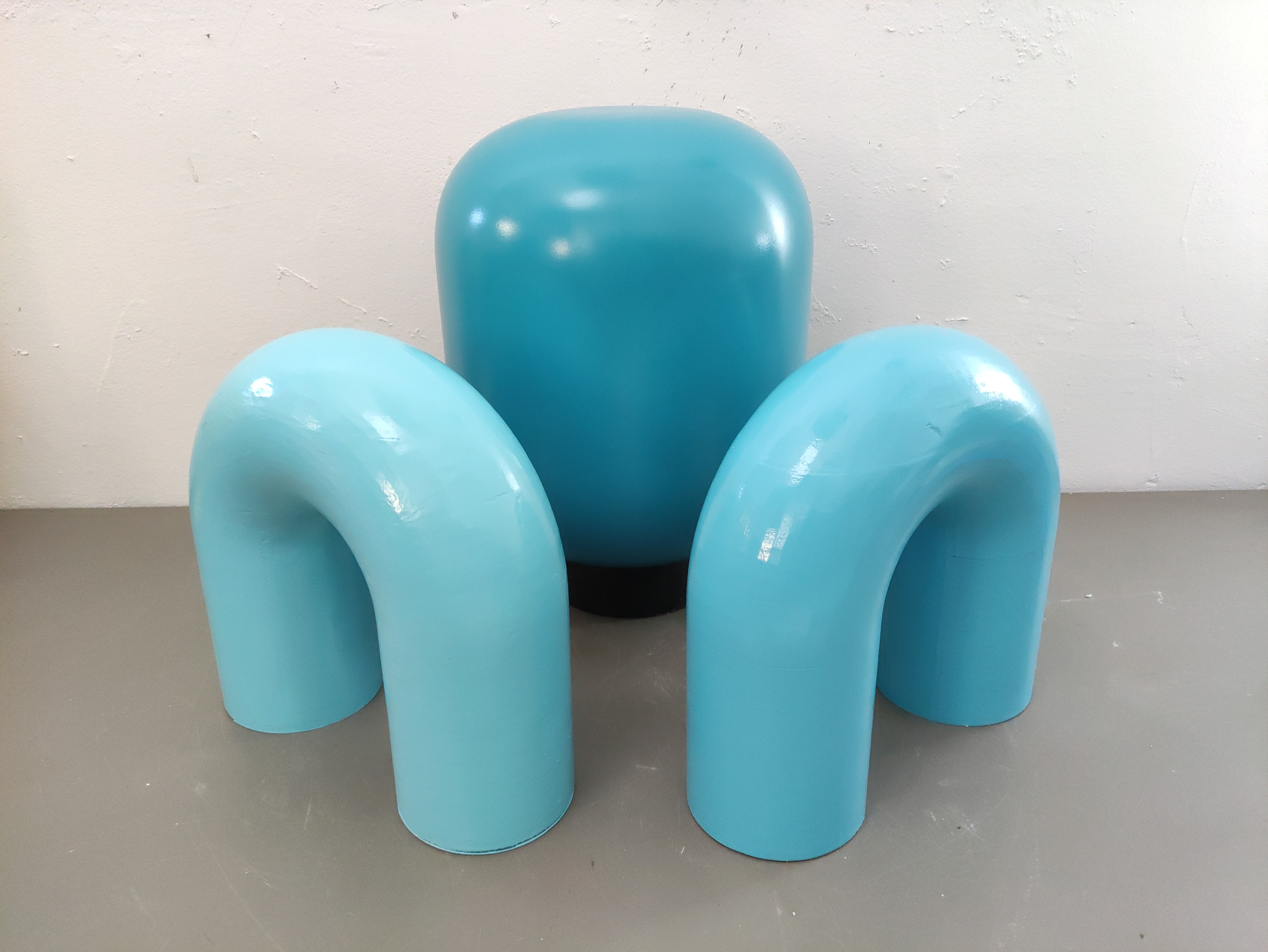 figura deco jarrón cristal plast pint 28x30x11 40x28 2+1u